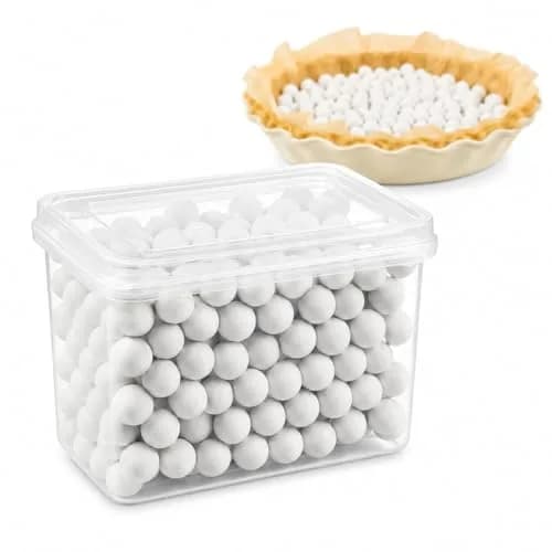 Mrs. Anderson's Baking Ceramic Pie Crust Weights 0.68 kg (1.5 lb) | Blind Baking Tool for Even Crust Results thumbnail 1