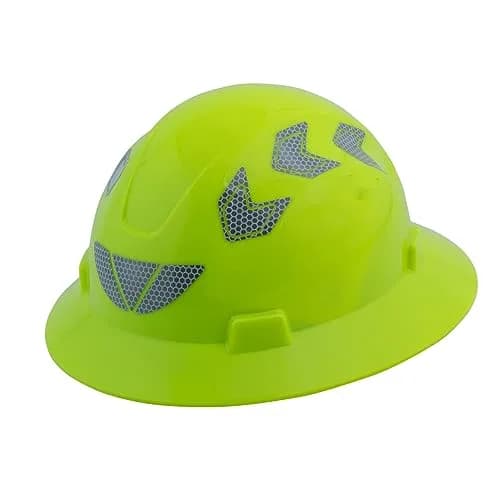 UNINOVA Full Brim Hard Hat ANSI Class E Lime | Impact & Sun Protection (110 chars) thumbnail 1