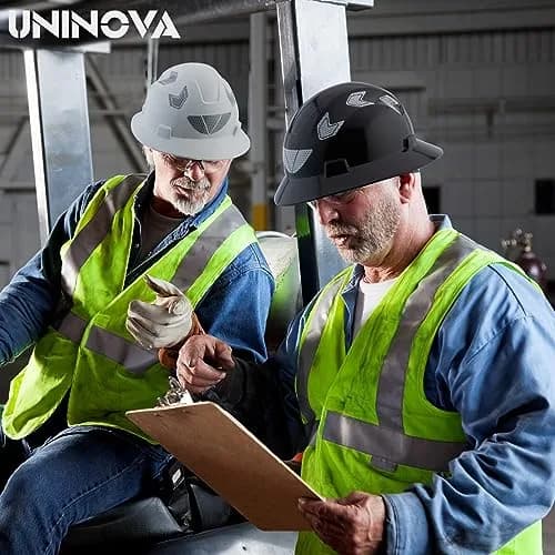 UNINOVA Full Brim Hard Hat ANSI Class E Lime | Impact & Sun Protection (110 chars) thumbnail 6