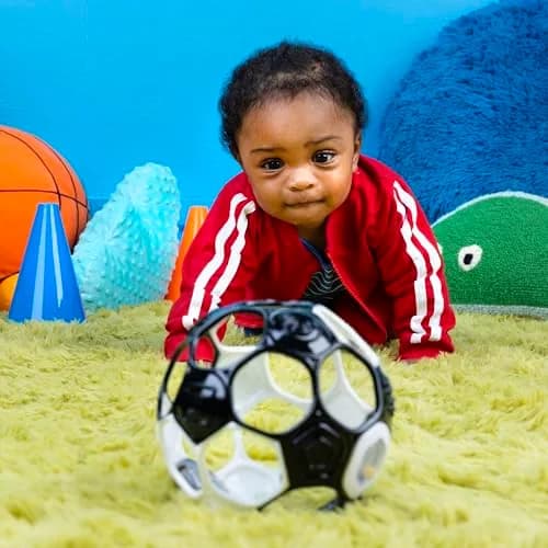 Bright Starts Oball Grippin' Goals Rattle Soccer Ball 12.7cm (5") | BPA-Free Baby Toy for Newborns & Up thumbnail 8