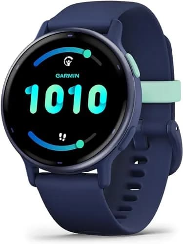 Garmin vívoactive® 5 Health & Fitness GPS Smartwatch 42mm Navy | AMOLED Display, 11-Day Battery thumbnail 1