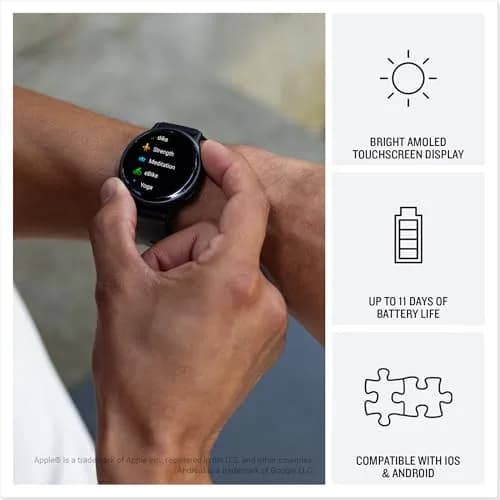 Garmin vívoactive® 5 Health & Fitness GPS Smartwatch 42mm Navy | AMOLED Display, 11-Day Battery thumbnail 4