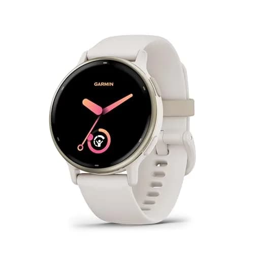 Garmin vívoactive® 5 Health & Fitness GPS Smartwatch 42mm Ivory | AMOLED Display, 11-Day Battery, Body Battery™ Monitoring thumbnail 1