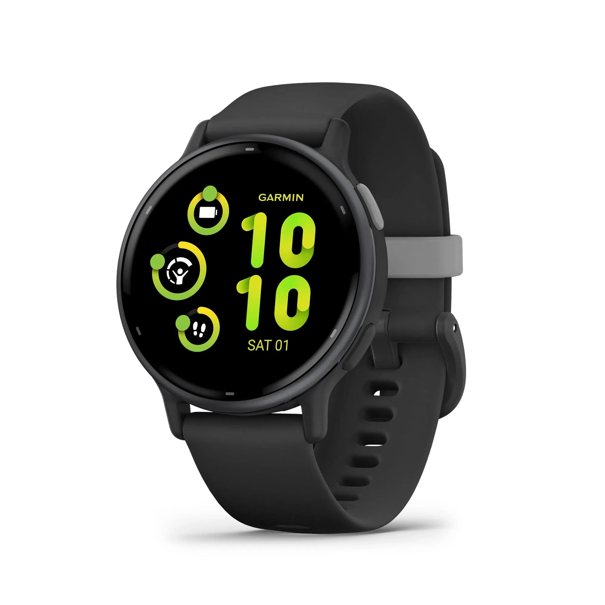 Garmin vívoactive® 5 Health & Fitness GPS Smartwatch 42mm Ivory | AMOLED Display, 11-Day Battery, Body Battery™ Monitoring — Slate