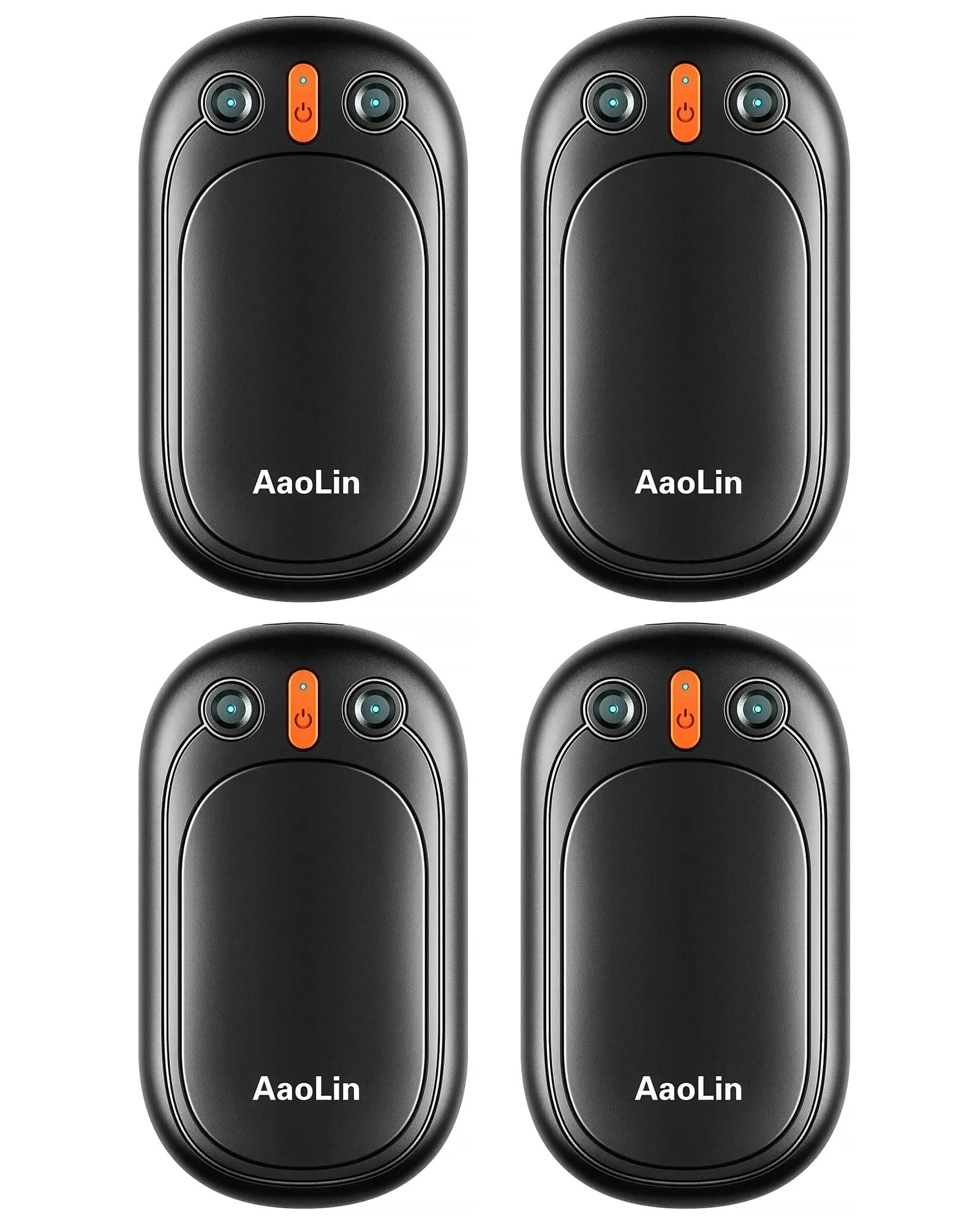 AaoLin Hand Warmers Rechargeable 2 Pack | Long 12Hrs Heating, Portable & Safe — Black