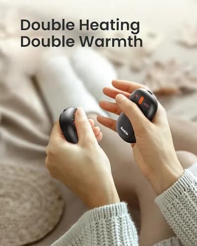 AaoLin Rechargeable Hand Warmers 4 Pack Black | 12 Hours Long Heating Portable Pocket Handwarmer thumbnail 5