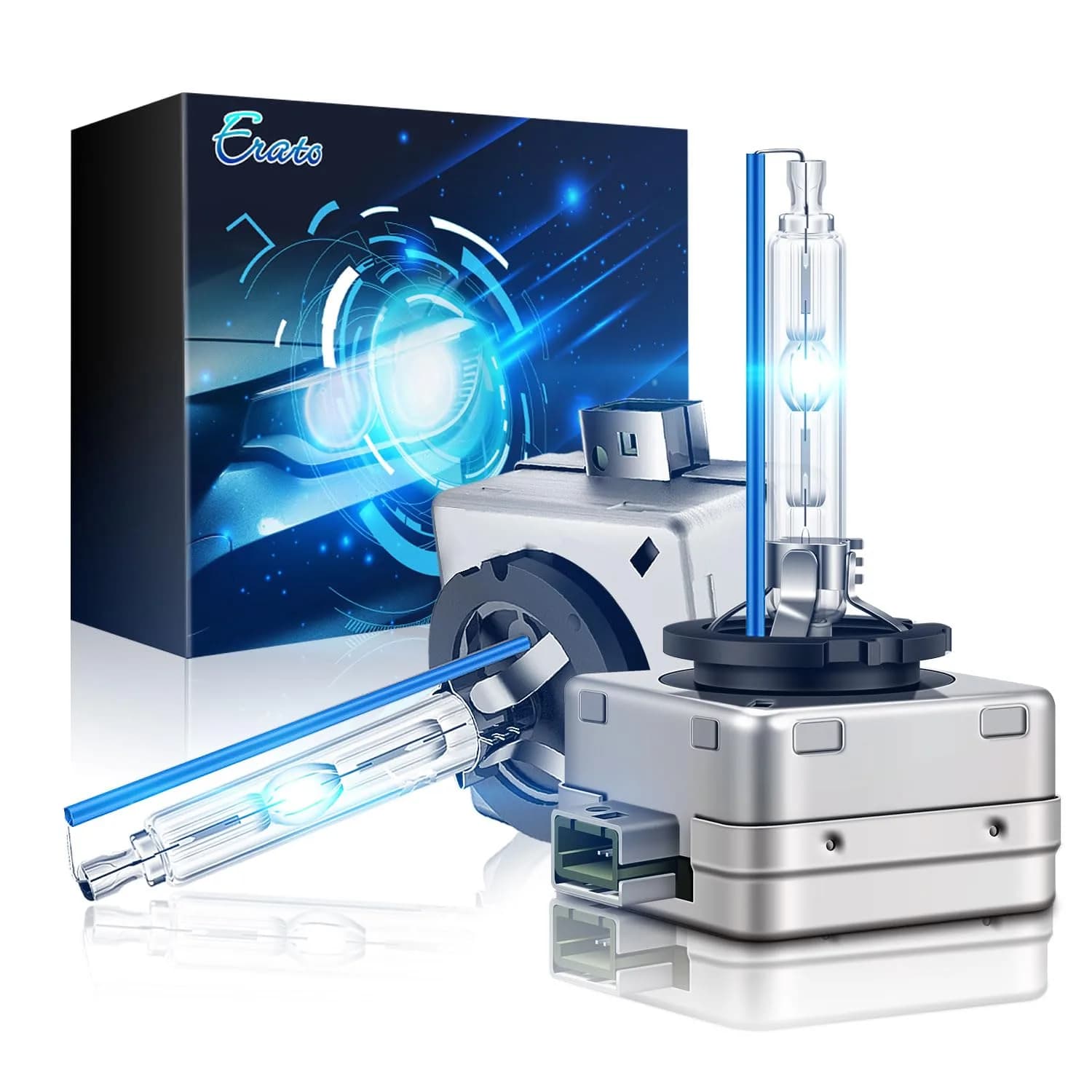 Erato D3S Xenon Headlight Bulbs 8000K Ice Blue (2-Pack) | High Beam Low Beam Replacement