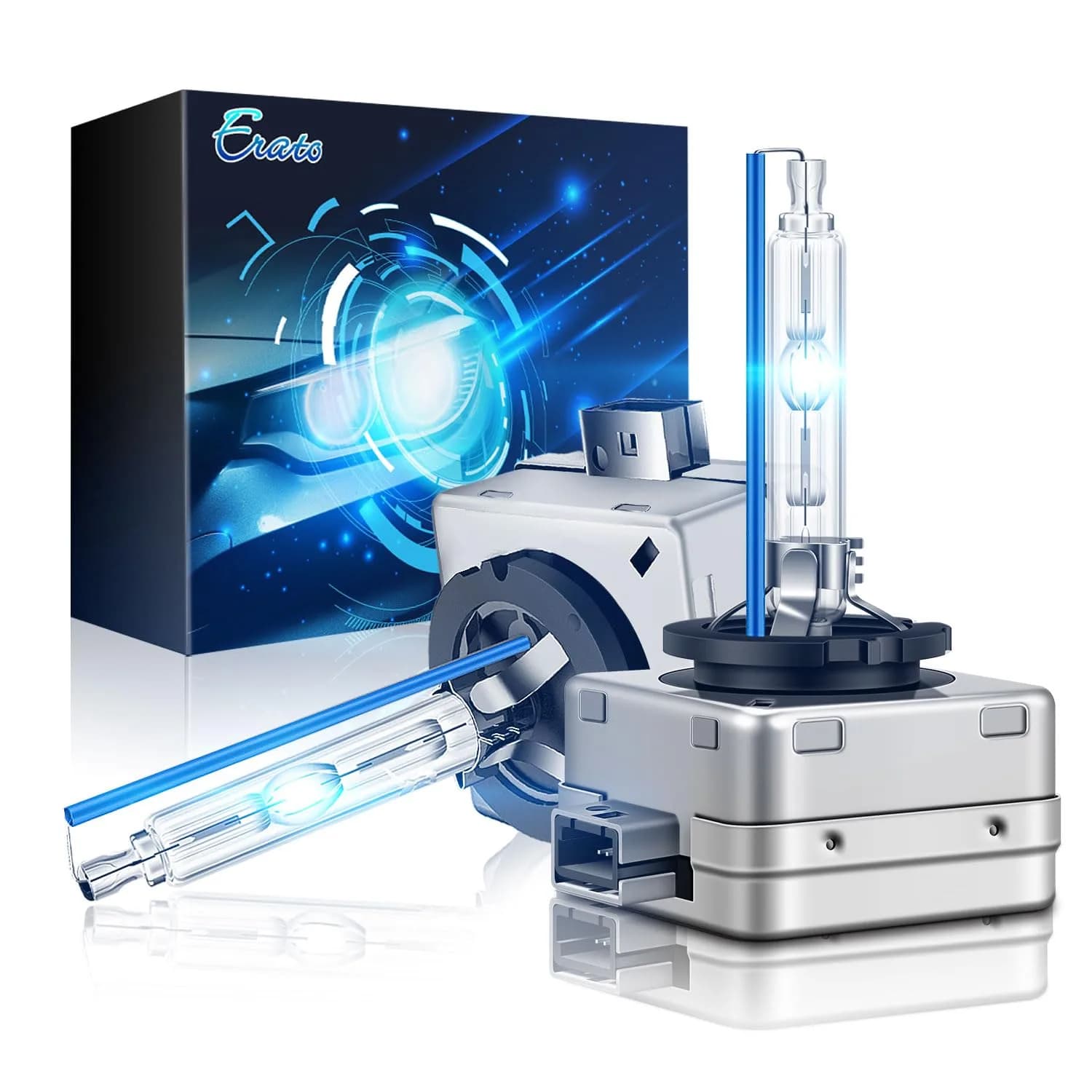 Erato D1S Xenon Headlight Bulbs 6000K Ice Blue 35W 85V | Pack of 2 for Escalade ESV EXT