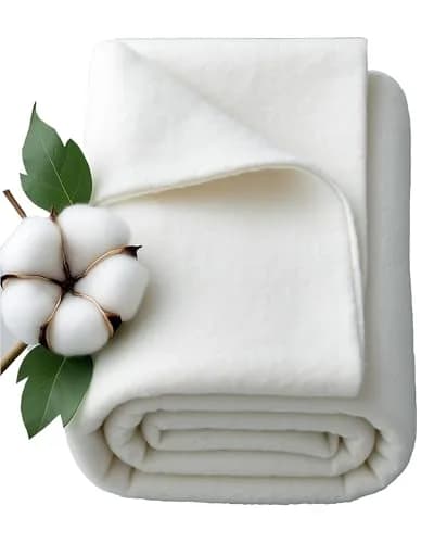 LUMANSUO 200GSM Crib Natural Cotton Quilt Batting 45"x60" | Soft, Thick & Low Shrinkage thumbnail 2