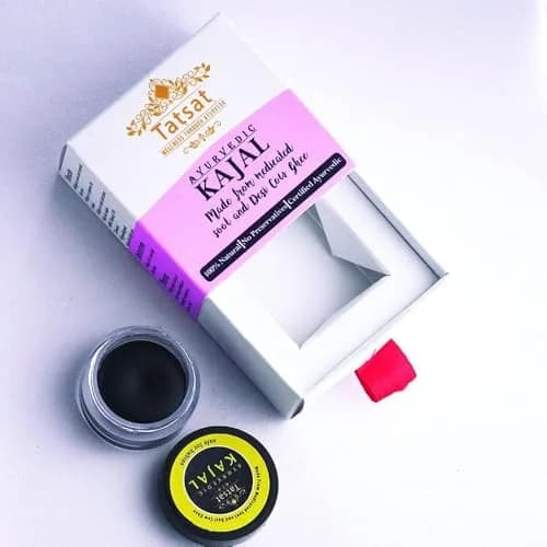 TATSAT Ayurvedic Baby Kajal - Natural Herbal Formula 2.5ml (0.088 Fl Oz) | Medicated Soot & Desi Cow Ghee thumbnail 10