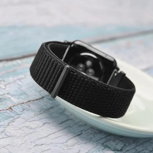 WOCCI 24mm Adjustable Nylon Watch Band, Quick Release Sport Loop Strap (Black) | Comfortable, Durable Nylon thumbnail 7