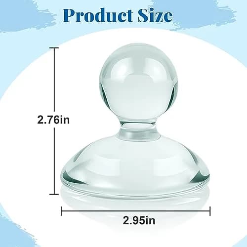 Nuanchu Glass Muller for Paint Making, 7.5 cm (2.95 in) Flat Bottom Muller with Round Handle | Essential for Artists Creating Custom Watercolor, Oil, and Tempera Paints thumbnail 3