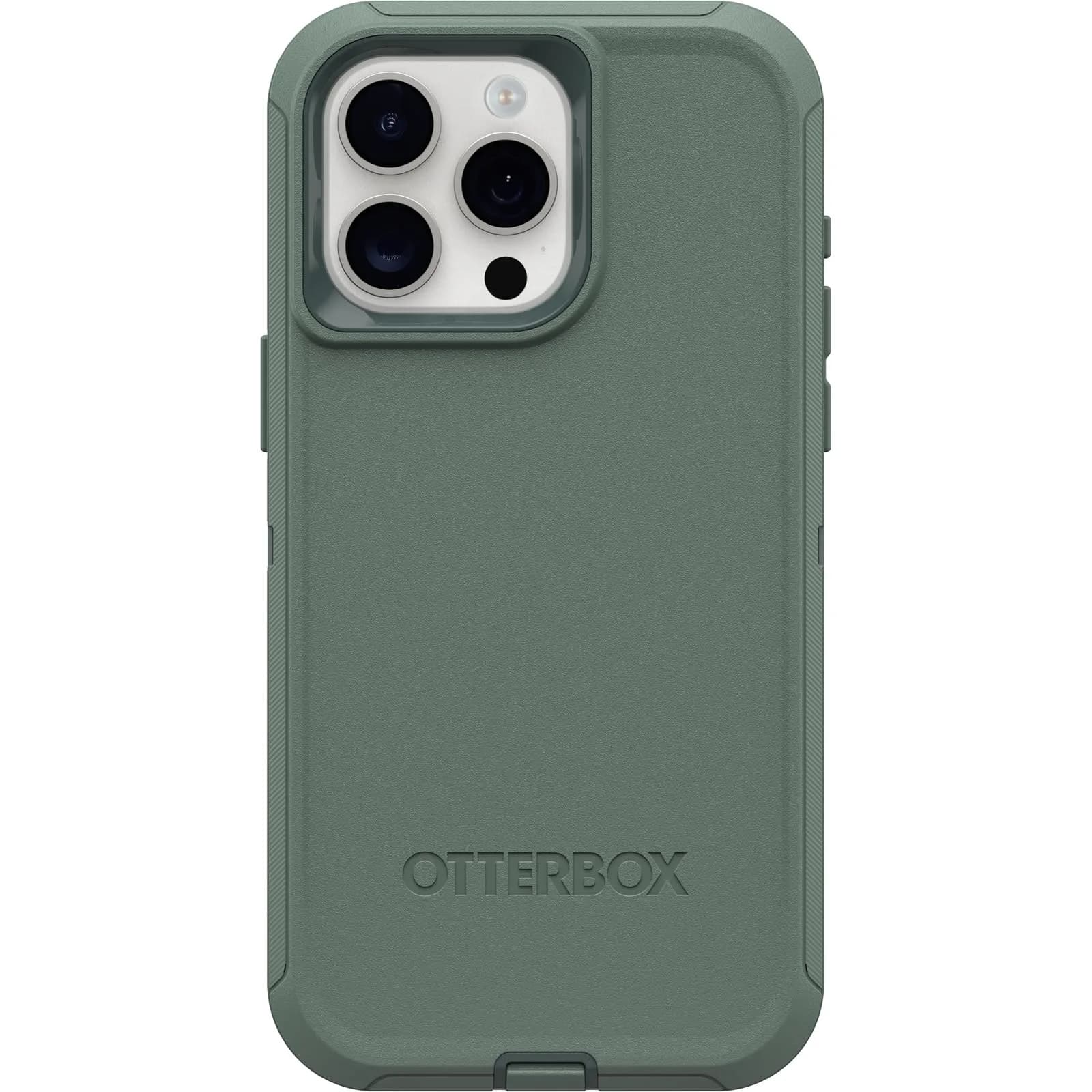 OtterBox Defender Series Case for iPhone 15 Pro MAX - Rugged Green | Military Drop Protection - main product image