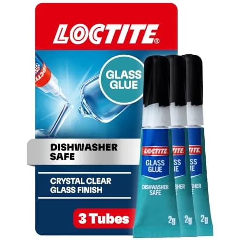 Loctite Glass Glue, Dishwasher Safe, Clear, 2g Bottle (Pack of 3) | Bonds Glass to Metal & Plastic thumbnail 1