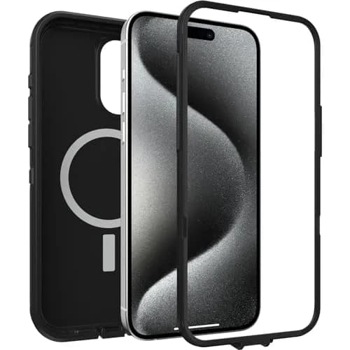 OtterBox Defender Series XT iPhone 15 Pro Max Rugged Case - Black | MagSafe Compatible, Shockproof, Dual-Layer thumbnail 4