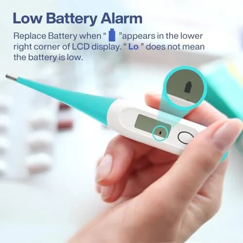 Boncare Digital Oral Thermometer Blue Green | Fast 10-Second Reading for Adults & Kids thumbnail 7