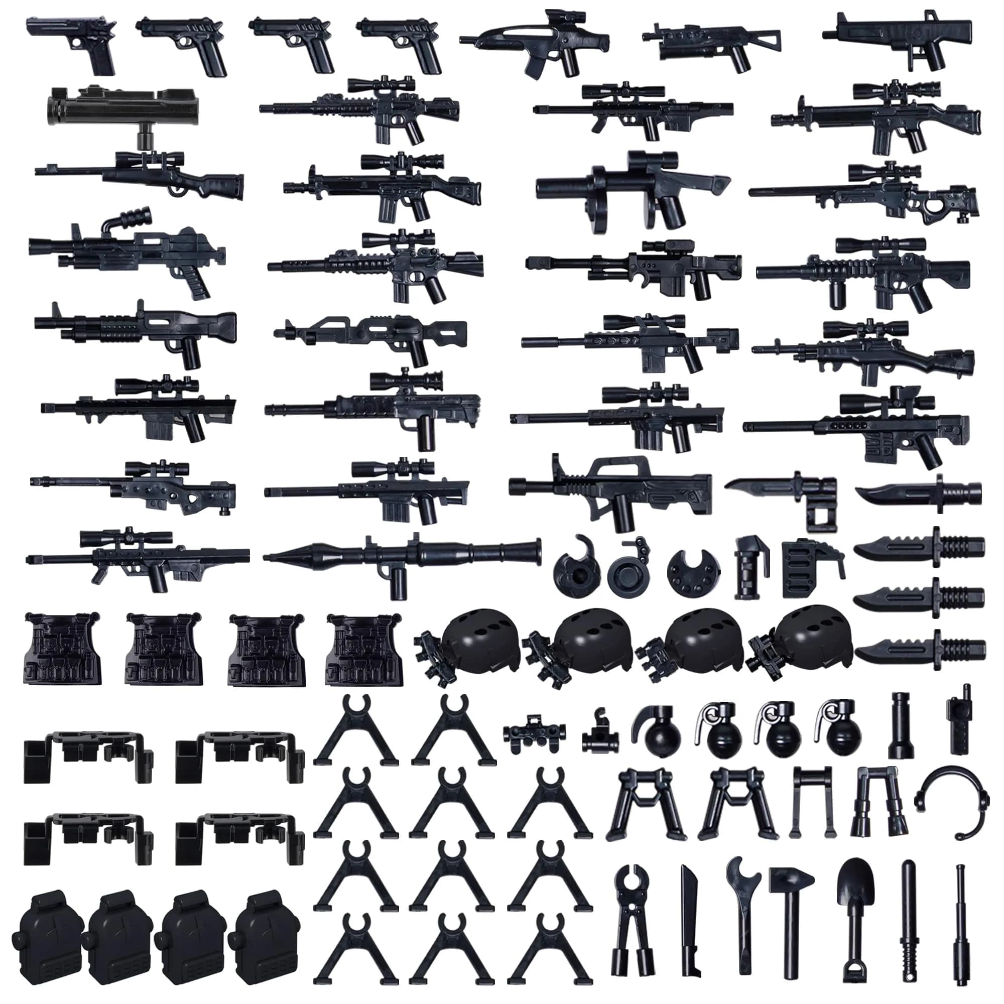 HIMIRICH Weapons Pack Military Toy Set 90 PCS | Educational Building Blocks for Kids 3-6 - main product image