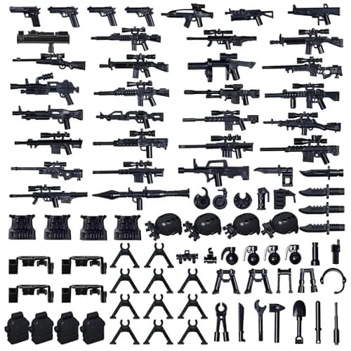 HIMIRICH Weapons Pack Military Toy Set 90 PCS | Educational Building Blocks for Kids 3-6 thumbnail 1