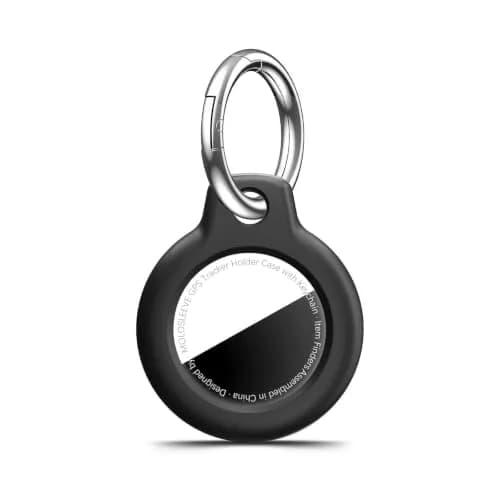 MOLOSLEEVE Black 4 Pack Keychain for AirTag 2nd Gen & 1st Gen | Shockproof Protective Cover thumbnail 1