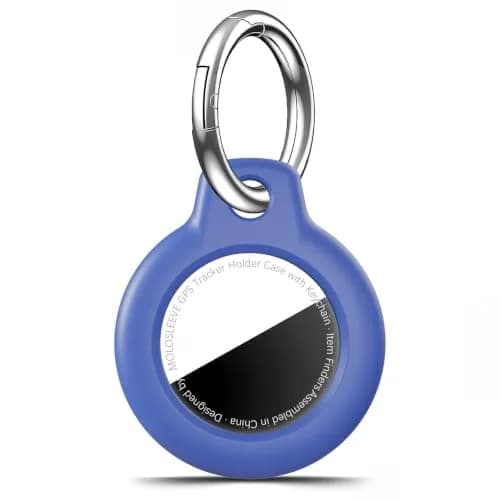 MOLOSLEEVE Keychain for AirTag 2nd Gen & 1st Gen | Shockproof & Anti-Scratch Blue thumbnail 1