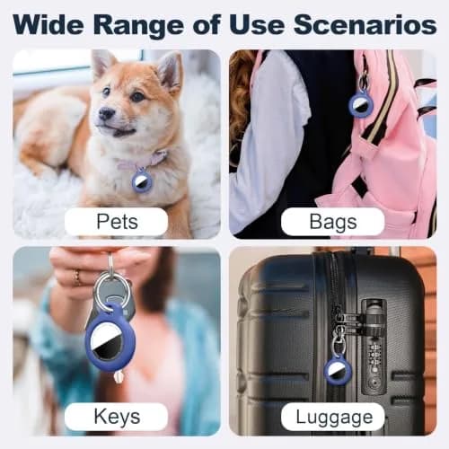 MOLOSLEEVE Keychain for AirTag 2nd Gen & 1st Gen | Shockproof & Anti-Scratch Blue thumbnail 6