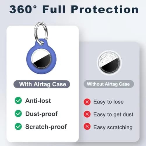 MOLOSLEEVE Keychain for AirTag 2nd Gen & 1st Gen | Shockproof & Anti-Scratch Blue thumbnail 4