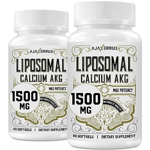 AJAXERRUE Liposomal Calcium AKG Supplement 1500 MG | High Absorption for Longevity & Energy thumbnail 1
