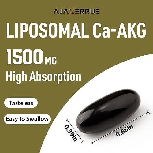 AJAXERRUE Liposomal Calcium AKG Supplement 1500 MG | High Absorption for Longevity & Energy thumbnail 4