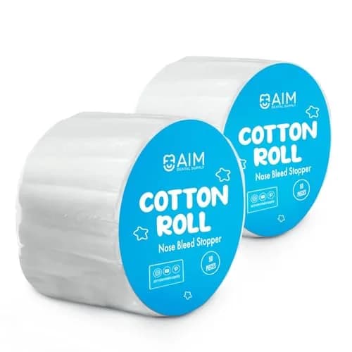 AIM DENTAL SUPPLY Cotton Rolls for Nosebleeds & Dental Use 1.5 Inch Diameter | Pack of 50 thumbnail 7