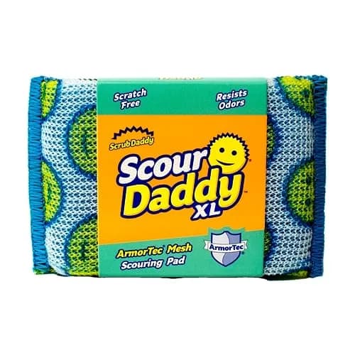 Scrub Daddy Scour Daddy XL | Heavy Duty Non Scratch Mesh Sponge for Kitchen & Bathroom Cleaning thumbnail 1