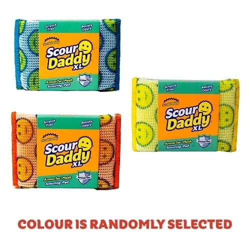 Scrub Daddy Scour Daddy XL | Heavy Duty Non Scratch Mesh Sponge for Kitchen & Bathroom Cleaning thumbnail 2
