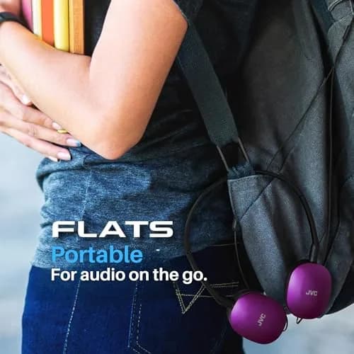 JVC Flats On-Ear Wired Headphones with Mic & Remote, 30mm Driver, Foldable Design, 1.2m (3.94ft) Cable | Powerful Sound for Calls & Music thumbnail 5