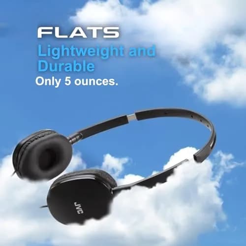 JVC Flats Foldable On-Ear Headphones with Mic & Remote, 30mm Drivers, Adjustable Black | Wired Headset for Calls & Music thumbnail 6