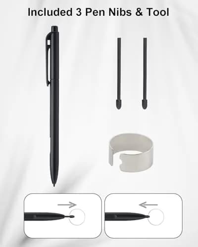 Whaleme EMR Stylus with Eraser, 4096 Pressure Pen for reMarkable 2 | Palm Rejection & Tilt Support thumbnail 7