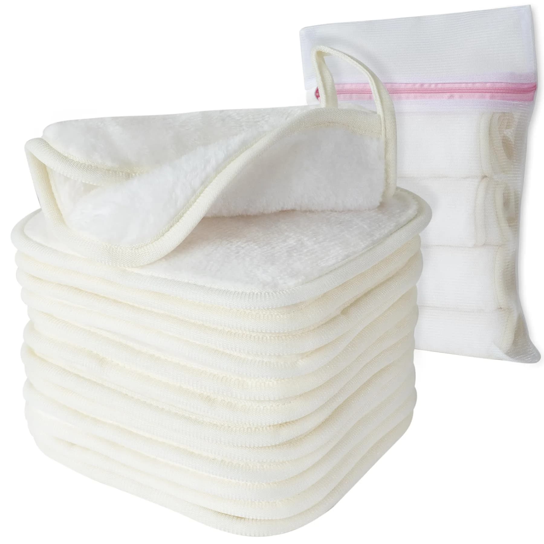 Natwag Makeup Remover Cloths 15cm x 15cm (6" x 6") | Gentle Microfiber Face Washcloths for All Skin Types, 12 Pack