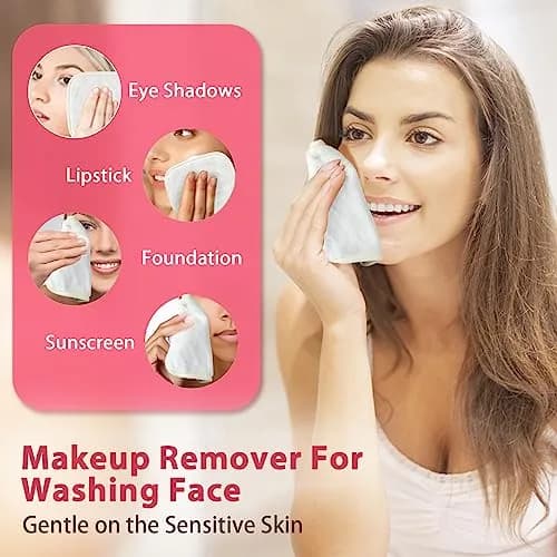Natwag Makeup Remover Cloths 15cm x 15cm (6" x 6") | Gentle Microfiber Face Washcloths for All Skin Types, 12 Pack thumbnail 2