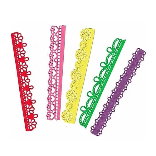 NVZBL 5pcs Lace Border Cutting Dies, Flower Love Heart Lace Die Cuts 12cm x 15cm | Metal Embossing Stencils for Card Scrapbooking thumbnail 5