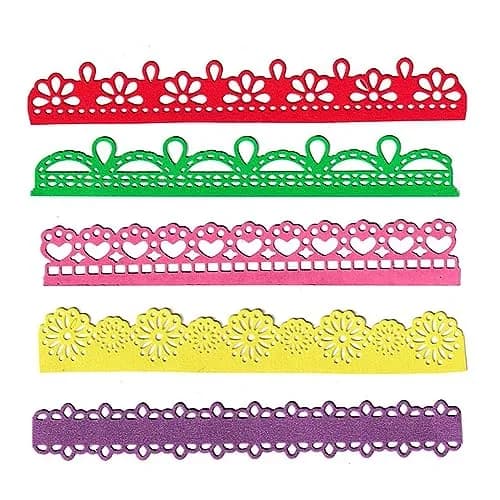 NVZBL 5pcs Lace Border Cutting Dies, Flower Love Heart Lace Die Cuts 12cm x 15cm | Metal Embossing Stencils for Card Scrapbooking thumbnail 3