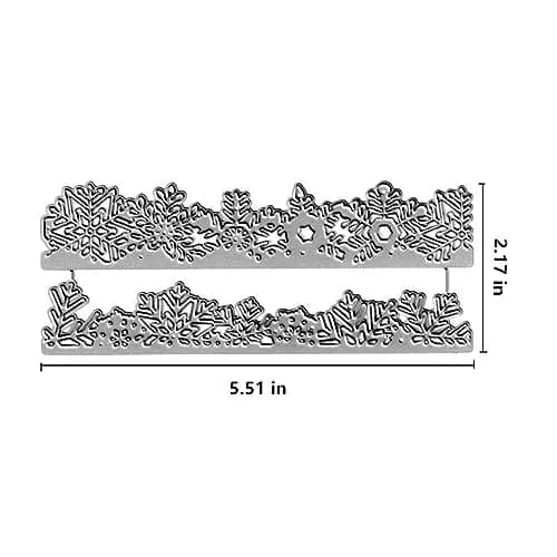 NVZBL Snowflake Lace Cutting Dies 2pcs | Winter Snow Border Embossing Stencils for Scrapbooking & DIY Crafts thumbnail 2