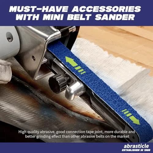abrasticle Zirconia Sanding Belts 1/2" x 18" | Metal & Wood Finish thumbnail 5