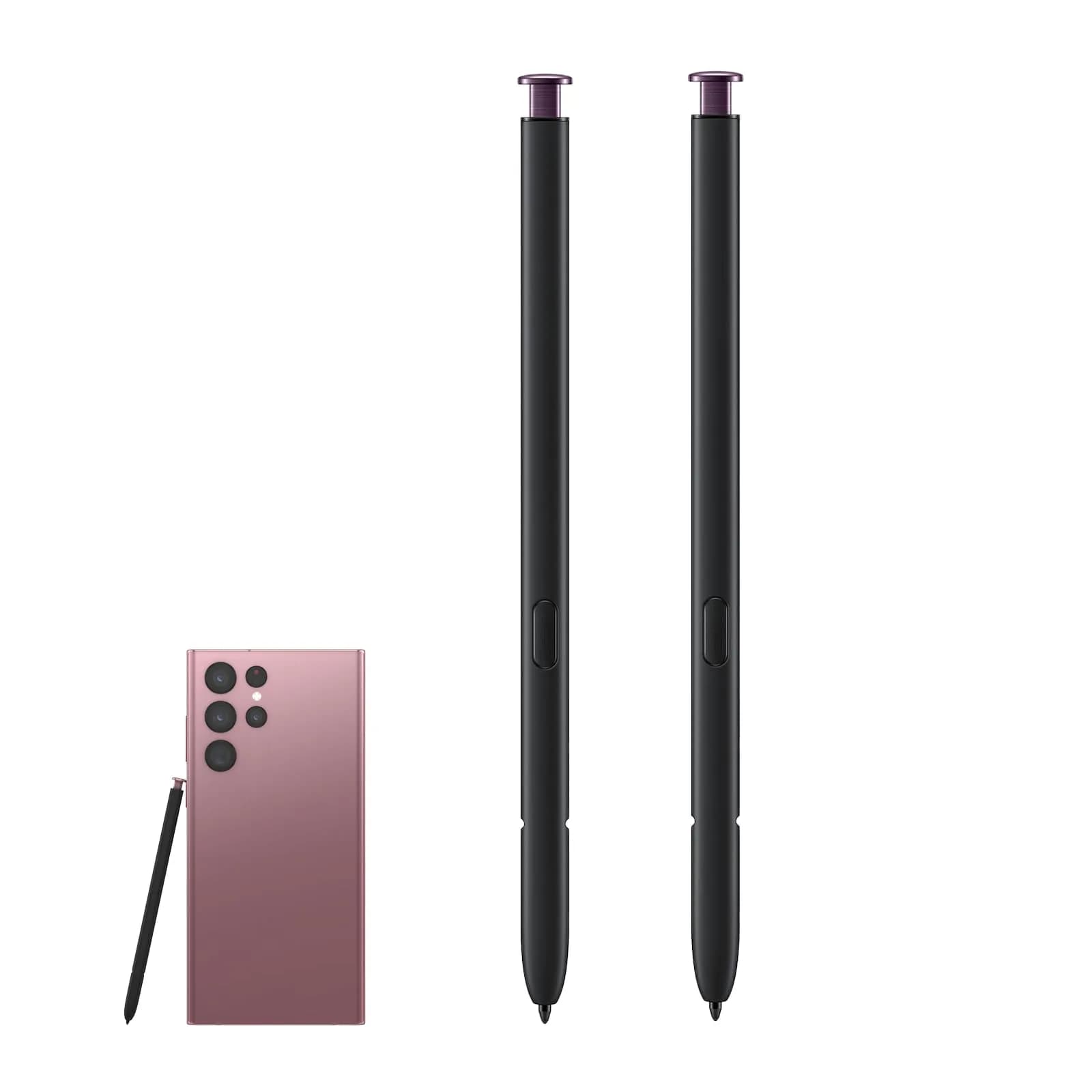 CaoXiong S22 Ultra S Pen Replacement for Samsung S22 Ultra Stylus (2-Pack, Black) | 4096 Pressure Levels — Red