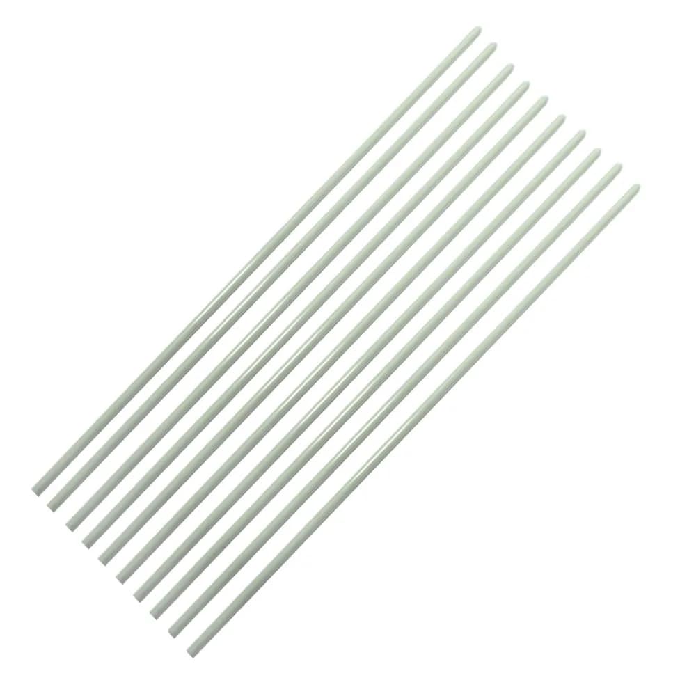 MOKOVI 8mm x 420mm Round Fiberglass Solid Rods | Pack of 10 | High Strength & Corrosion Resistant — 2mmX 420mm