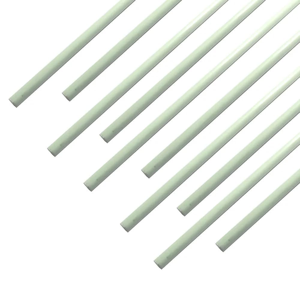 MOKOVI 8mm x 420mm Round Fiberglass Solid Rods | Pack of 10 | High Strength & Corrosion Resistant — 5mmX 420mm