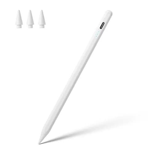 Waiktyne Stylus Pen for iPad Pro 13 inch M4, iPad Air M3 M2, iPad Mini A17 Pro, iPad 11th 10th 9th 8th 7th 6th Gen - White thumbnail 1
