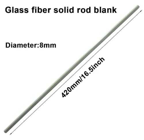 MOKOVI 8mm x 420mm Round Fiberglass Solid Rods | Pack of 10 | High Strength & Corrosion Resistant thumbnail 2