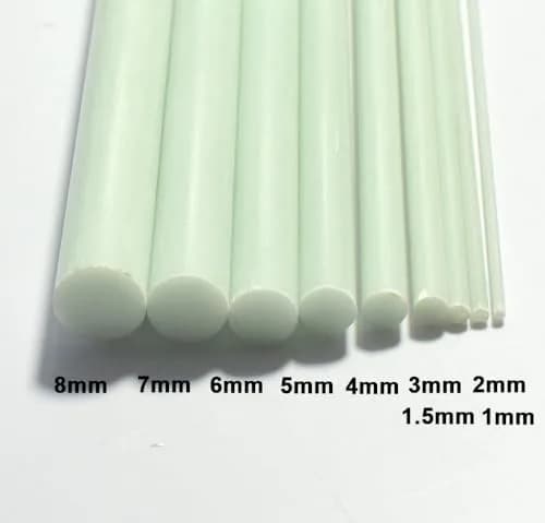 MOKOVI 8mm x 420mm Round Fiberglass Solid Rods | Pack of 10 | High Strength & Corrosion Resistant thumbnail 3