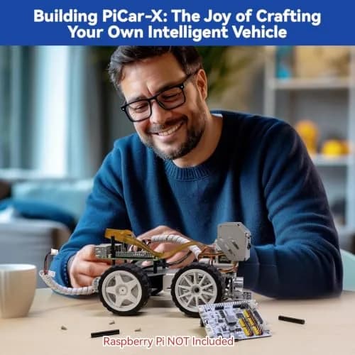 SunFounder PiCar-X AI Robot Smart Car Kit for Raspberry Pi 5/4/3B+/Zero 2w | Python & Scratch Programming thumbnail 9