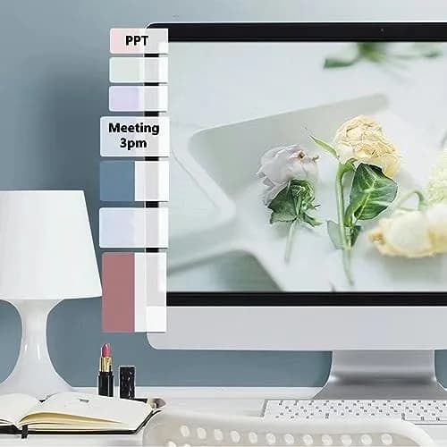 ELII 480 Pcs Morandi Tabs 2 Inch Sticky Index Tabs, Book Tabs Writable and Repositionable File Tabs Flags, Colored Page Markers 12 Colors | Bulk Pack Value Pack thumbnail 5
