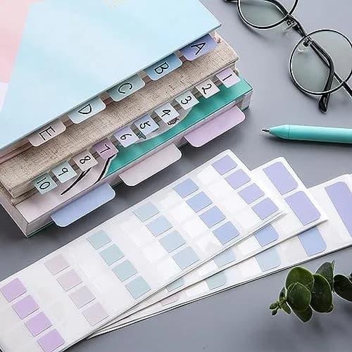 ELII 480 Pcs Morandi Tabs 2 Inch Sticky Index Tabs, Book Tabs Writable and Repositionable File Tabs Flags, Colored Page Markers 12 Colors | Bulk Pack Value Pack thumbnail 7