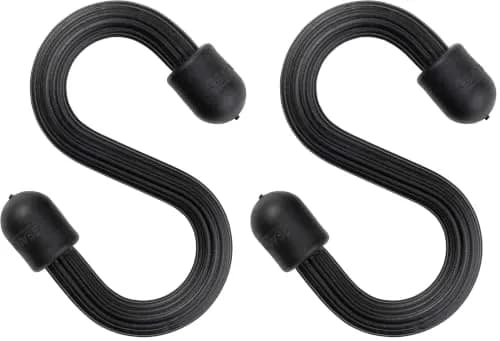 Nite Ize Gear Tie Bendable S-Hook Hanger, Black (Pack of 2) | Modern Closet Organizer thumbnail 1